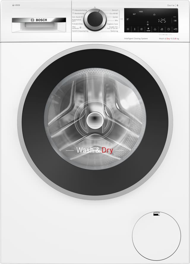 Bosch Serie 6 kombineret vaskemaskine/tørretumbler WNG254ABSN (10.5/6kg) billede 1