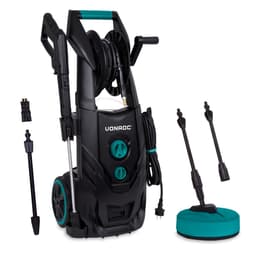 VONROC 2500W Högtryckstvätt med 195 Bar Induktionsmotor och 8m Slang – Inkl. Terrassrengörare och Turbolans