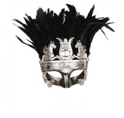 Mask med venetianska fjädrar