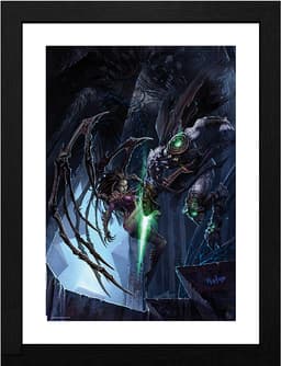 GB eye StarCraft inramat tryck (Zeratul vs Kerrigan)