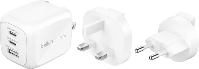 Belkin 70W Tri-port väggladdare (vit)