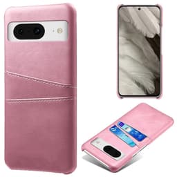 SKALO Google Pixel 8a PU-Läder Korthållare Skal - Roséguld