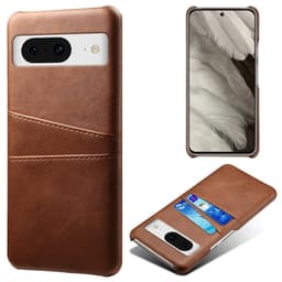 SKALO Google Pixel 8a PU-nahkainen Korttikotelo - Ruskea