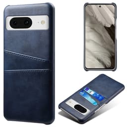 SKALO Google Pixel 8a PU-Läder Korthållare Skal - Blå