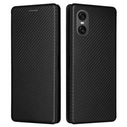 SKALO Sony Xperia 10 VI Carbon Fiber Pungetui - Sort