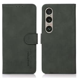 SKALO Sony Xperia 1 VI KHAZNEH Plånboksfodral i PU-Läder - Grön