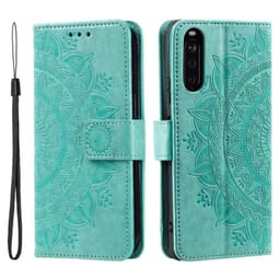 SKALO Sony Xperia 10 VI Mandala Flip Cover - Turkis