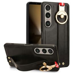 SKALO Sony Xperia 1 VI PU-læderskal med håndrem - Sort