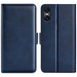 SKALO Sony Xperia 10 VI Premium Cut Lompakkokotelo - Sininen