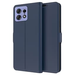 SKALO Motorola Edge 50 Pro 5G Lompakkokotelo Ultra-ohut muotoilu - Sininen