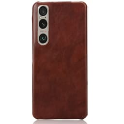 SKALO Sony Xperia 1 VI PU-nahkainen Suojakuori - Ruskea