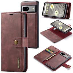 DG MING Google Pixel 8a 2-i-1 Magnet Pungetui - Rød