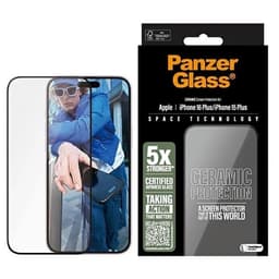 PanzerGlass iPhone 16 Plus Plastfilm Skærmbeskytter Keramisk Ultra-bred pasform