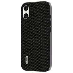 Sony Xperia 10 VI SKALO ABEEL Carbon Fiber Suojakuori - Musta