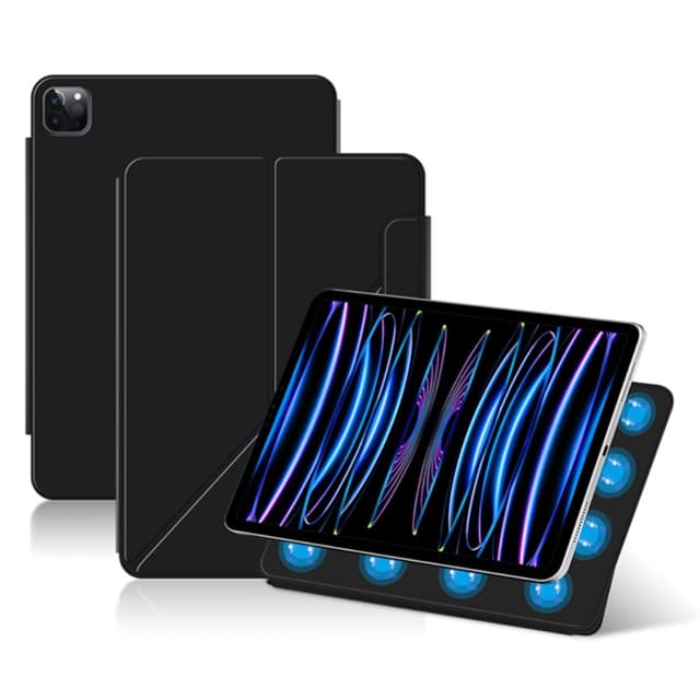 SKALO iPad Pro 11 (2024) Magnetic Fold Fodral med Magnetisk Baksida - Svart