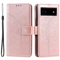 SKALO Google Pixel 8a Mandala Flip Cover - Rosa guld