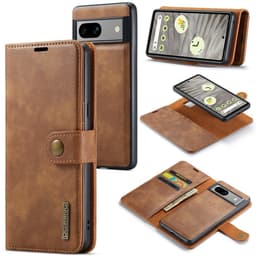 DG MING Google Pixel 8a 2-in-1 magneetti lompakkokotelo - Ruskea