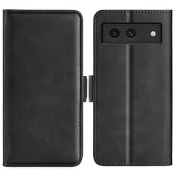 SKALO Google Pixel 8a Premium Wallet Lompakkokotelo - Musta