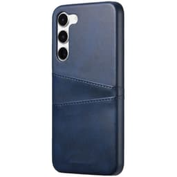 Retro kuori korttipaikoilla Samsung Galaxy S25 - Sininen