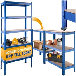 tectake Lagerhylla 5 hyllplan stål - 350 kg