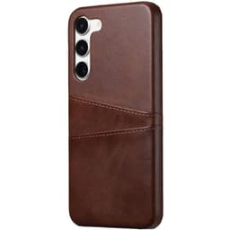 Retro kuori korttipaikoilla Samsung Galaxy S25 Plus - Ruskea