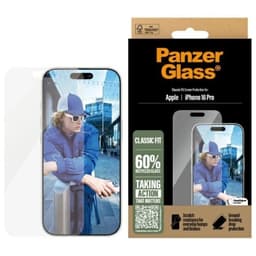 PanzerGlass iPhone 16 Pro hærdet glas Skærmbeskytter Classic Fit - Klar