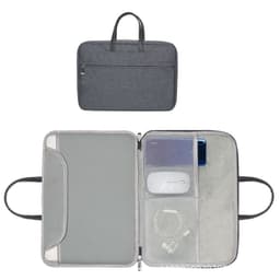 180 graders laptop-sleeve, vandafvisende beskyttelse Mørkegrå S