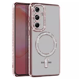 Diamond bling MagSafe cover Samsung Galaxy A56 5G - Pink