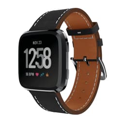 Single Loop Band PU-skinnrem for Fitbit Versa 2/Lite Watch-erstatning Sort