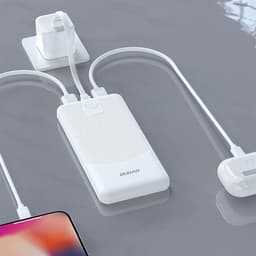 Dudao Powerbank 10000 mAh 2,4A med 2 × USB-A – Vit