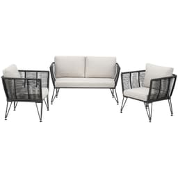 Havemøbelsæt Sundo i rebdesign med polyrattan