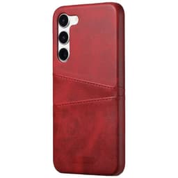 Retro kuori korttipaikoilla Samsung Galaxy S25 - Punainen