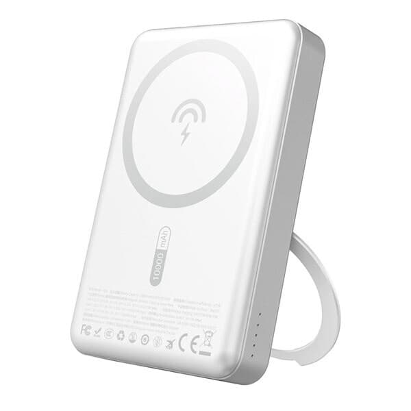 Dudao Powerbank 10000mAh PD 22,5W med MagSafe och stativ - Silver