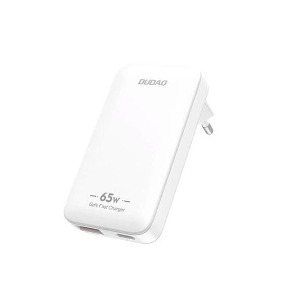 Dudao GaN USB Reseladdare 65W med USB och USB-C PD - Vit