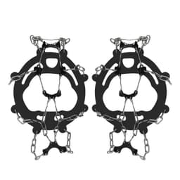 Liukumattomat jääraudat - musta kumi [valkoiset piikit] Yksi koko (sopii kokoihin 36-44) Musta