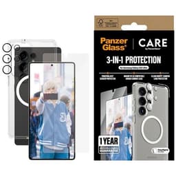 [3in1] CARE by PanzerGlass Galaxy S25 Ultra Skal Härdat Glas Kameralinsskydd