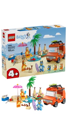 LEGO Bluey: Blueys familie-biltur til stranden 11202