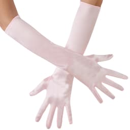 Långa satinhandskar