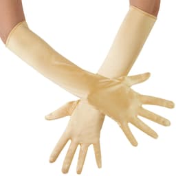 Lange satin-handsker