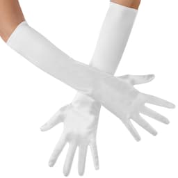Långa satinhandskar