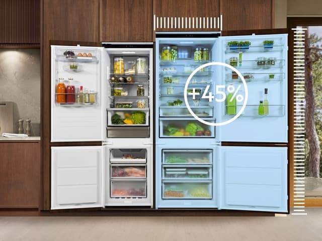 Hanki lisää tilaa. MaxiSpace tarjoaa 45 % enemmän säilytystilaa*