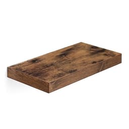Vegghylle i tre med skjult oppheng - 40 x 20 x 3,8 cm - rustikk brun