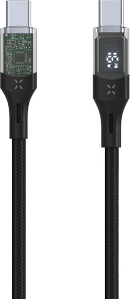 Fast 100W USB-C laddkabel 1,2m (svart)