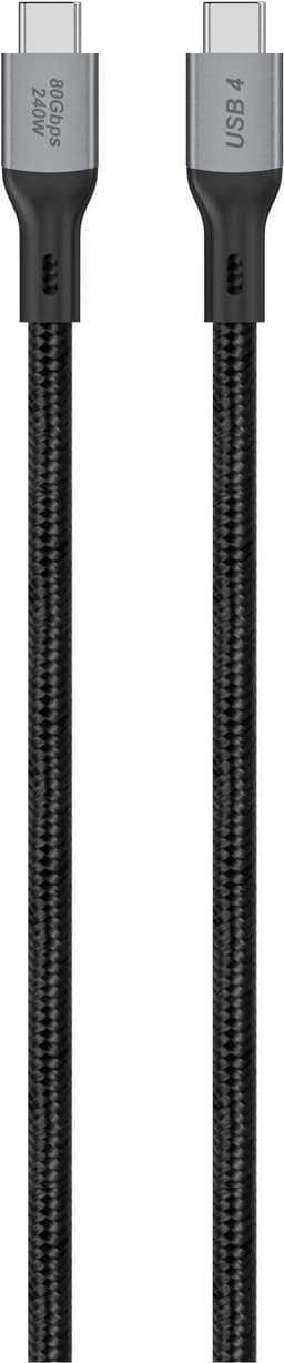 Sandstrøm USB-C Gen4 flettet kabel 1,2 m