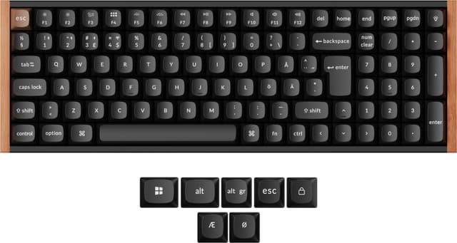 Keychron K4 HE SE trådløst gaming-tastatur (træ-sort)