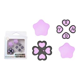 Kompatibel med Nintendo Switch 2 7 stk. D-pad-knapp ABXY-klistremerke - Lilla+svart