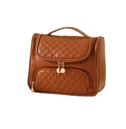 Toalettmappe med stor kapasitet for kvinner, reiseveske for kosmetikk Sort