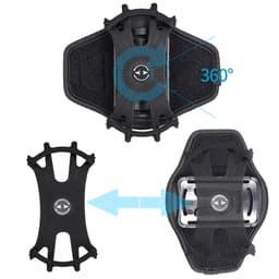 Monitoiminen vyöklipsi reppuklipsi puhelinpidikkeellä - klassinen musta