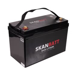 SKANBATT Base Lithium - 12V 100Ah 100A BMS - 326x173x215mm - 3 Års garanti