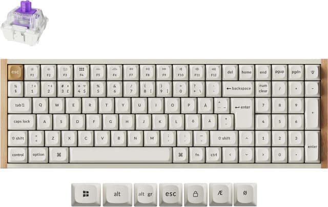 Keychron K4 HE SE trådløst gaming-tastatur (træ-hvid)